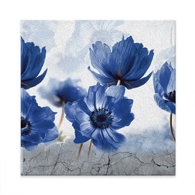 Blue Flowers Square Canvas Print Blue Flowers Square Canvas Print wall art product Creative Idea / Shutterstock