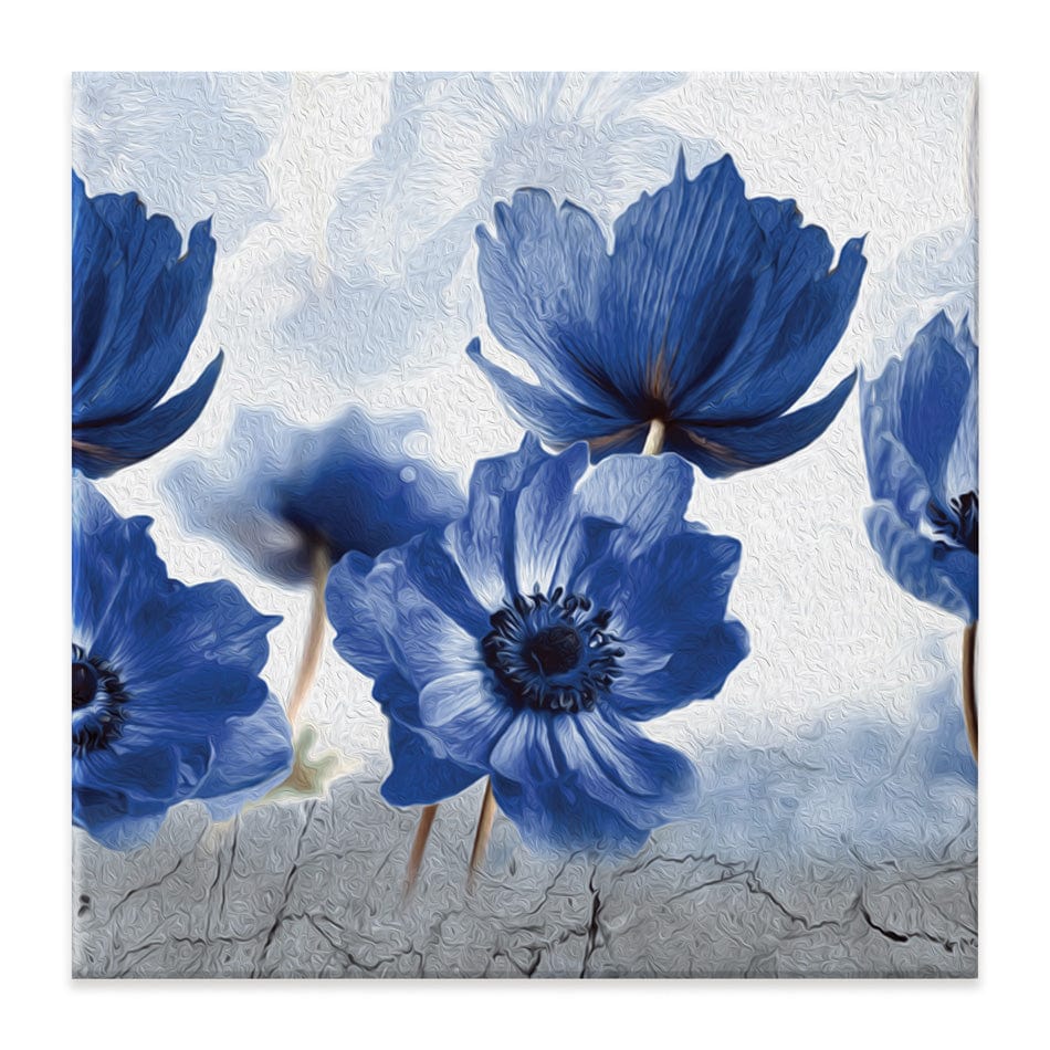 Blue Flowers Square Canvas Print wall art product Creative Idea / Shutterstock
