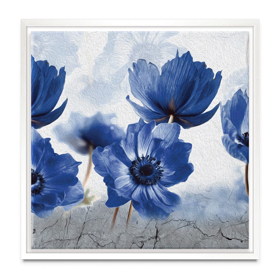 Blue Flowers Square Canvas Print wall art product Creative Idea / Shutterstock