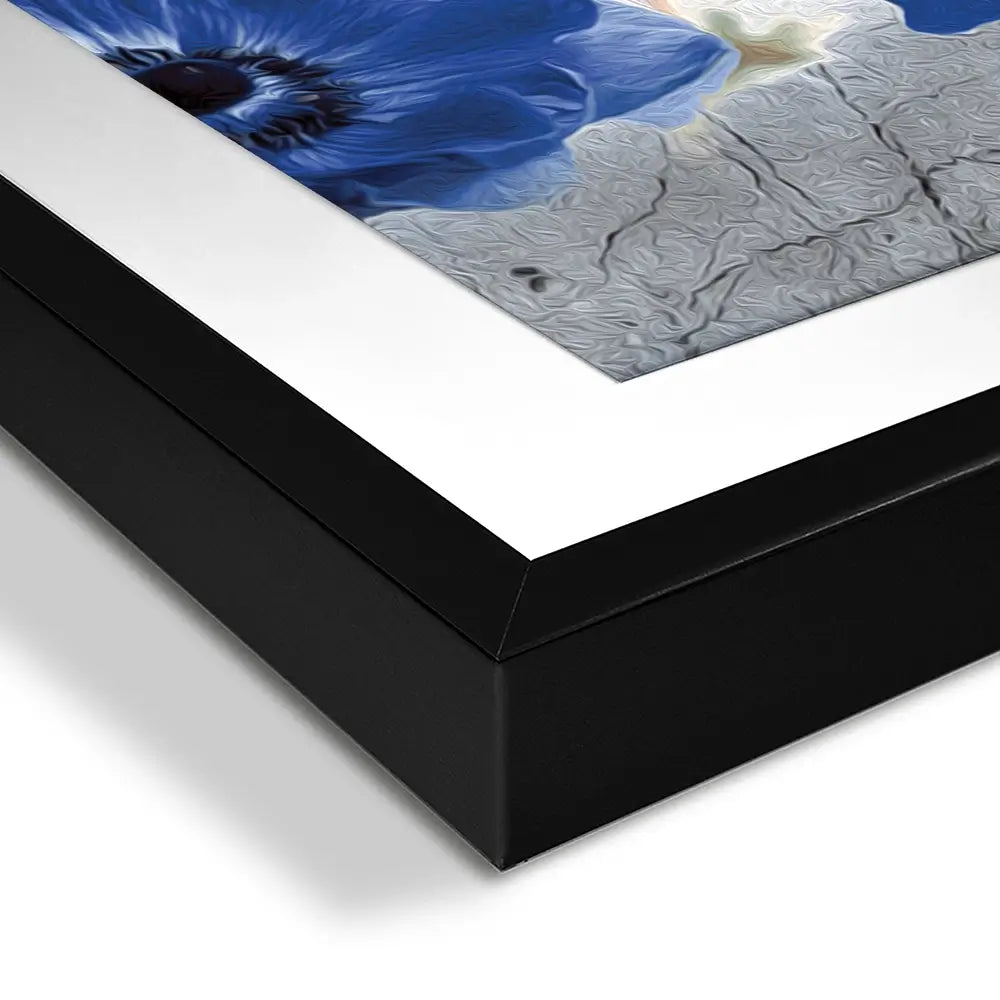 Blue Flowers Square Framed Art Print Blue Flowers Square Framed Art Print wall art product Creative Idea / Shutterstock