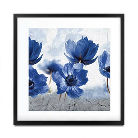 Blue Flowers Square Framed Art Print Blue Flowers Square Framed Art Print wall art product Creative Idea / Shutterstock