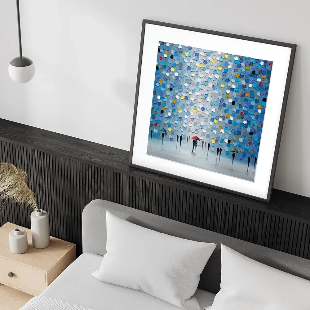 Blue Heaven Square Framed Art Print Blue Heaven Square Framed Art Print wall art product Ekaterina Ermilkina