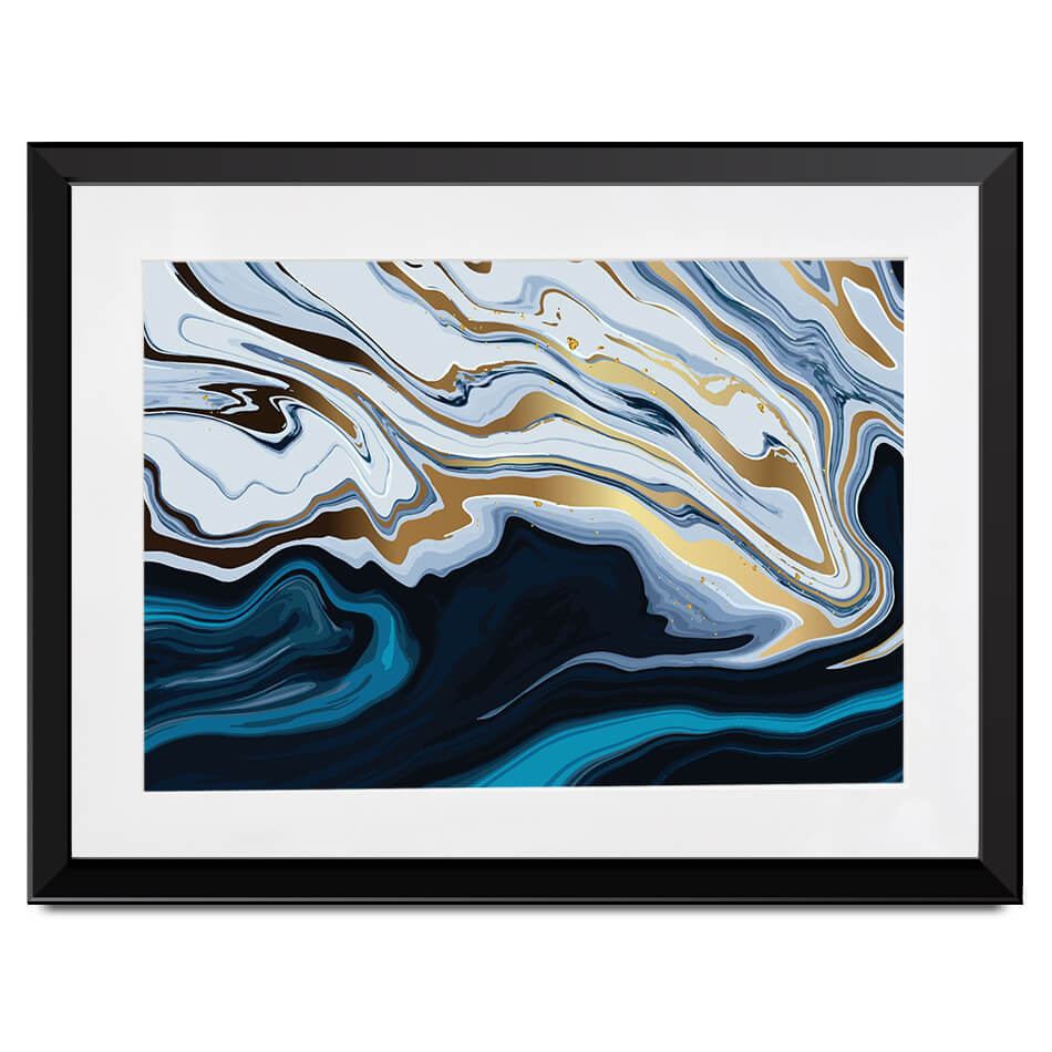 Blue Hues Marble Framed Art Print Blue Hues Marble Framed Art Print wall art product Net Vector / Shutterstock