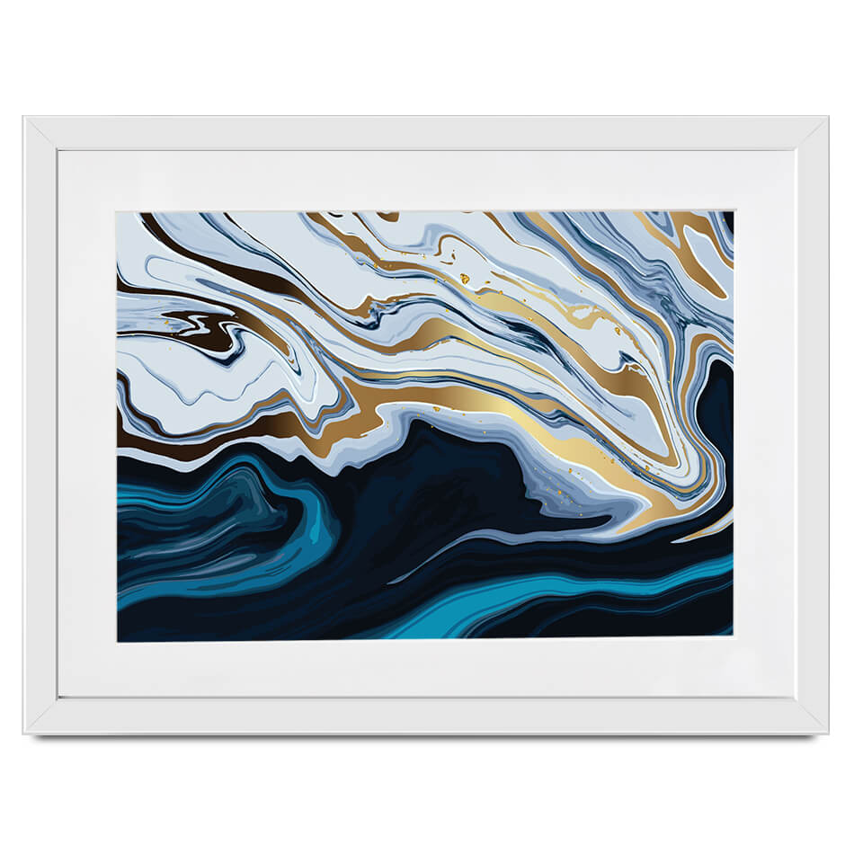 Blue Hues Marble Framed Art Print Blue Hues Marble Framed Art Print wall art product Net Vector / Shutterstock