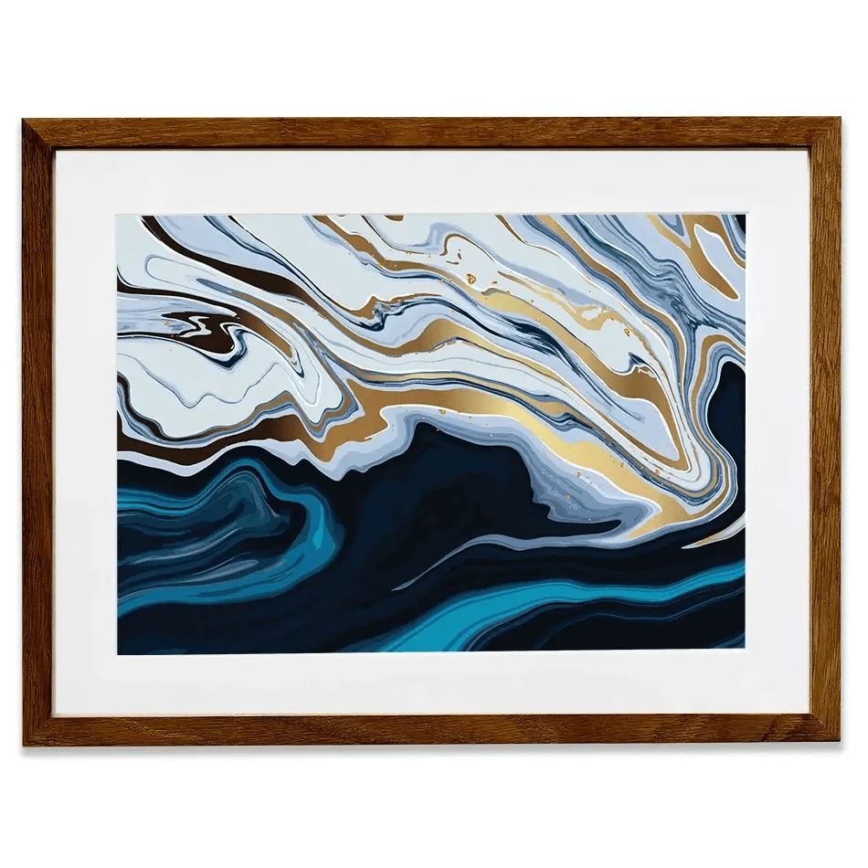 Blue Hues Marble Framed Art Print Blue Hues Marble Framed Art Print wall art product Net Vector / Shutterstock