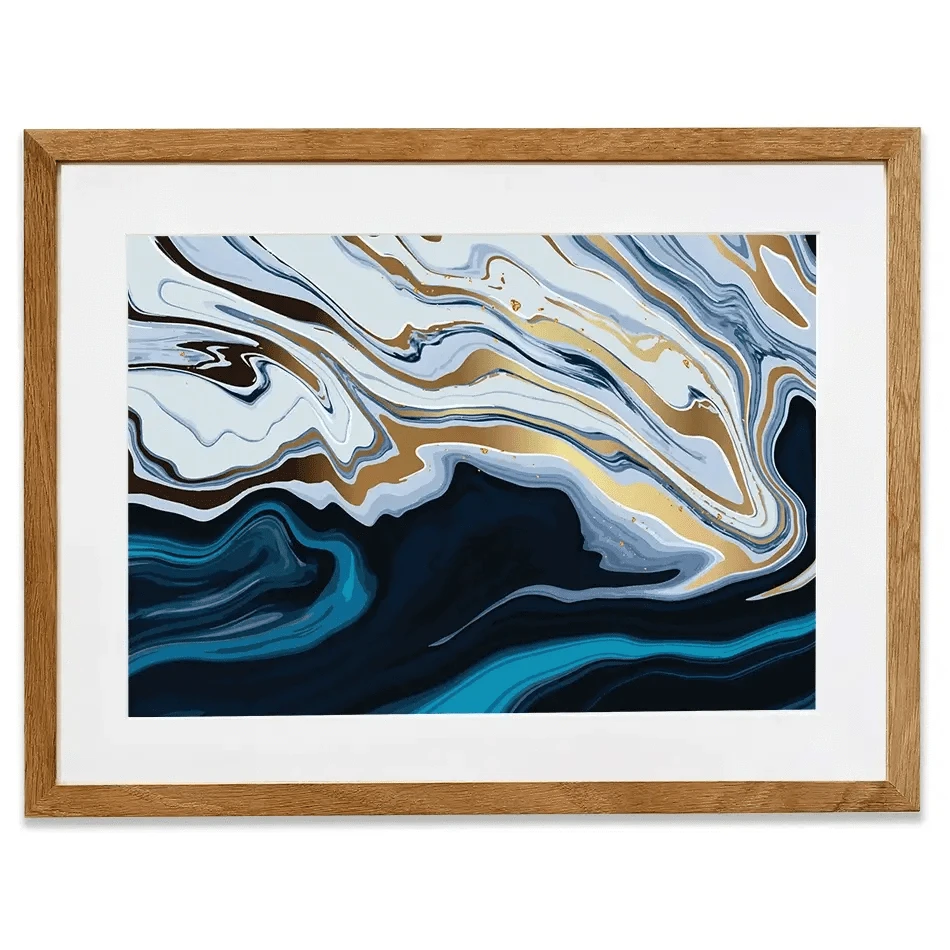 Blue Hues Marble Framed Art Print Blue Hues Marble Framed Art Print wall art product Net Vector / Shutterstock