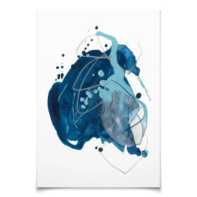 Blue Ink Blot Art Print Blue Ink Blot Art Print wall art product June Erica Vess