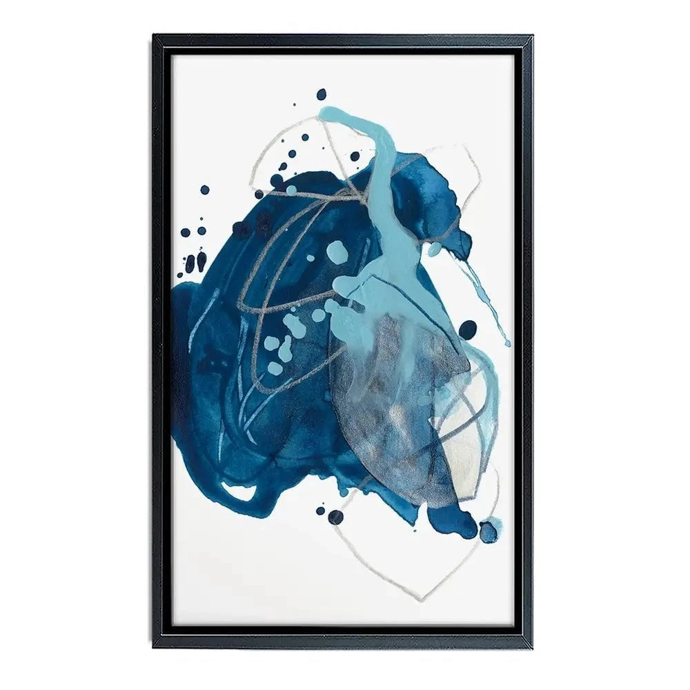 Blue Ink Blot Canvas Print Blue Ink Blot Canvas Print wall art product June Erica Vess