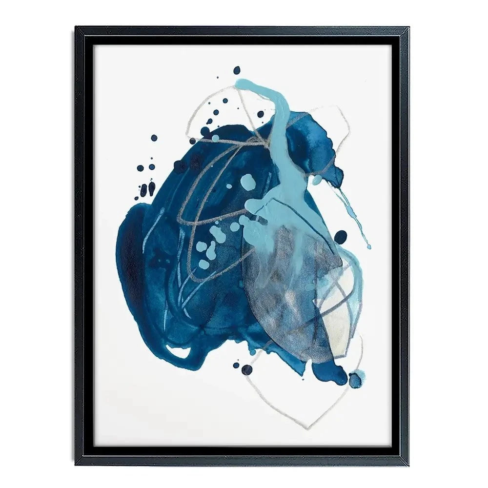 Blue Ink Blot Canvas Print Blue Ink Blot Canvas Print wall art product June Erica Vess