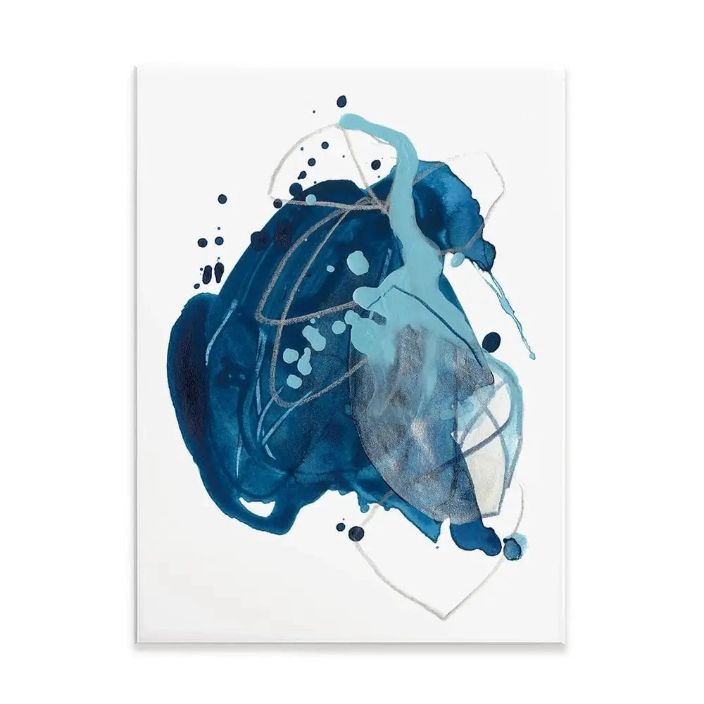 Blue Ink Blot Canvas Print Blue Ink Blot Canvas Print wall art product June Erica Vess