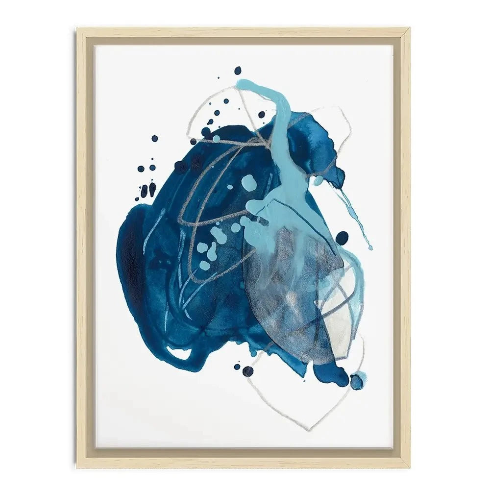 Blue Ink Blot Canvas Print Blue Ink Blot Canvas Print wall art product June Erica Vess