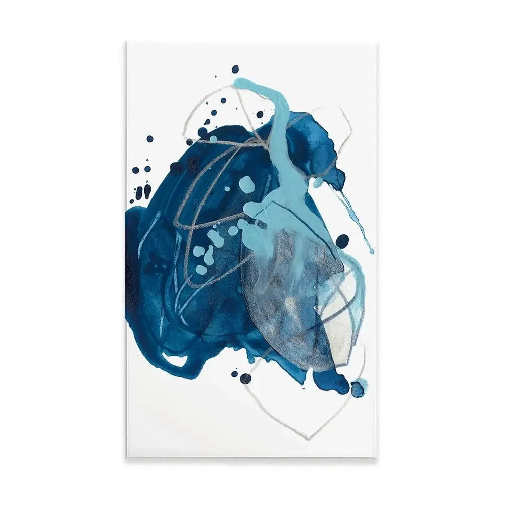 Blue Ink Blot Canvas Print Blue Ink Blot Canvas Print wall art product June Erica Vess