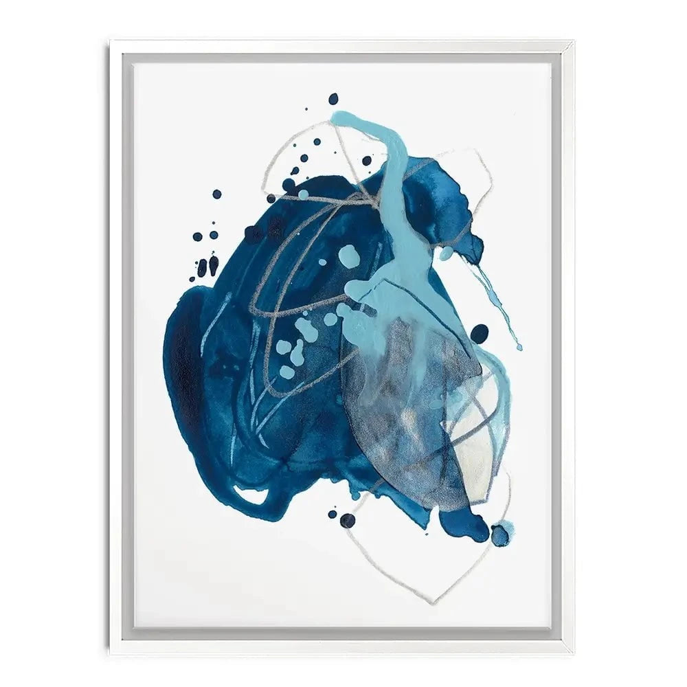 Blue Ink Blot Canvas Print Blue Ink Blot Canvas Print wall art product June Erica Vess