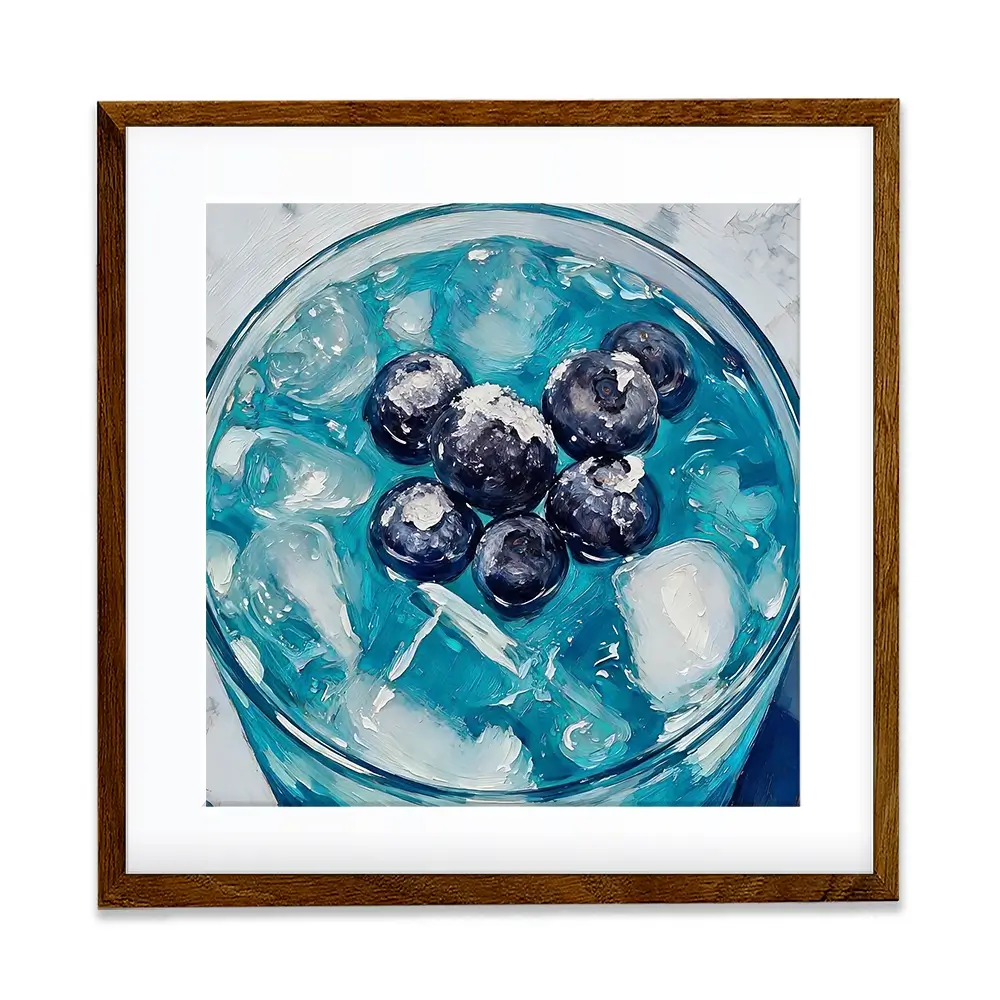 Blue Lagoon Cocktail Square Framed Art Print Blue Lagoon Cocktail Square Framed Art Print wall art product David Alexander Elder