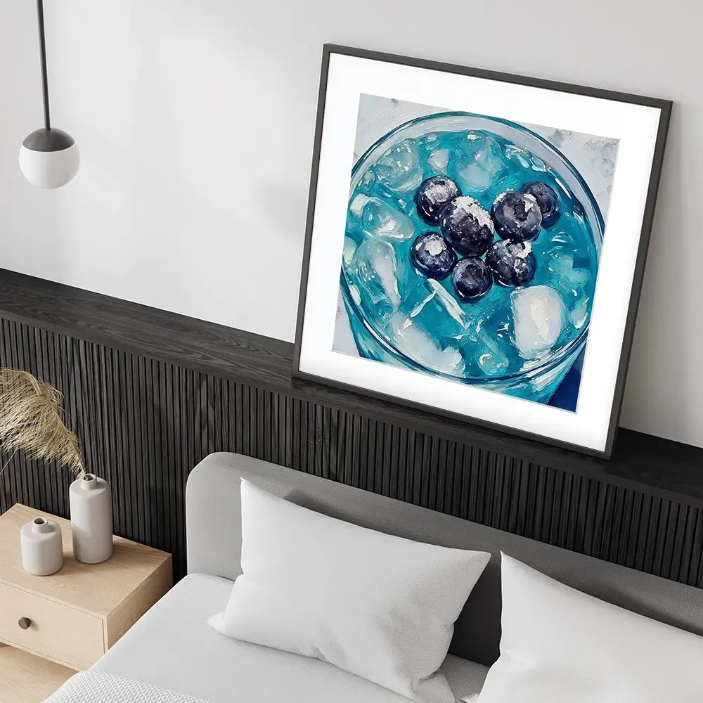 Blue Lagoon Cocktail Square Framed Art Print Blue Lagoon Cocktail Square Framed Art Print wall art product David Alexander Elder