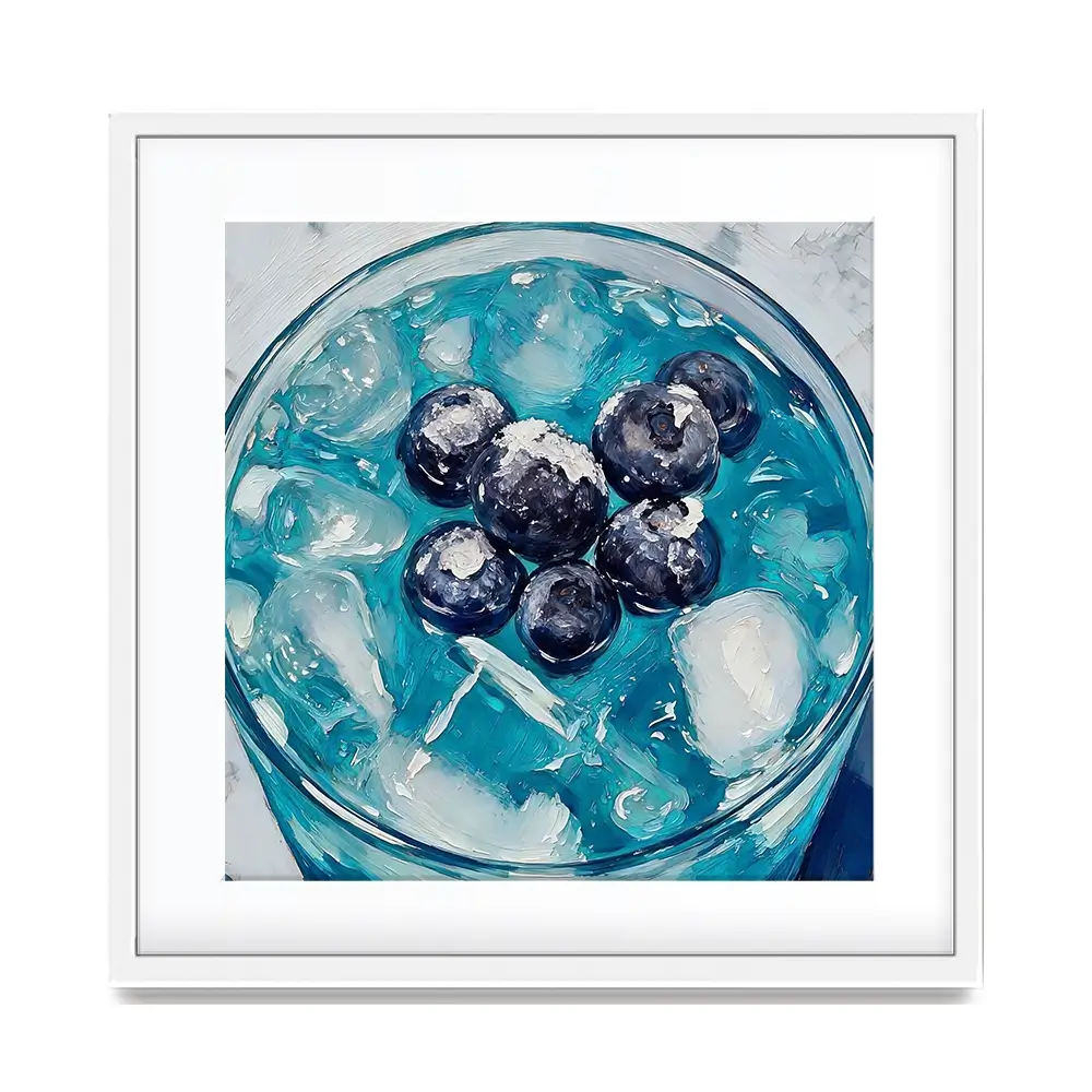Blue Lagoon Cocktail Square Framed Art Print Blue Lagoon Cocktail Square Framed Art Print wall art product David Alexander Elder