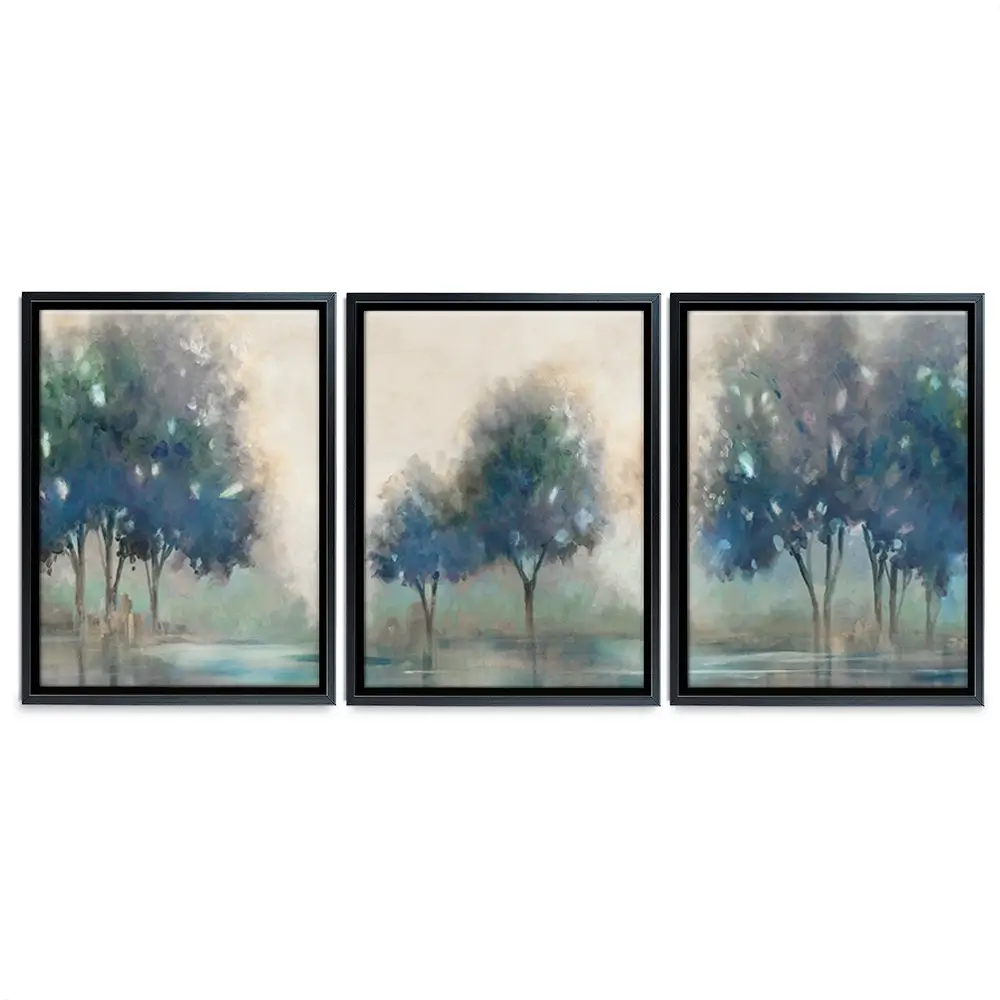 Blue Lakeside Trio Canvas Print Blue Lakeside Trio Canvas Print wall art product Carol Robinson