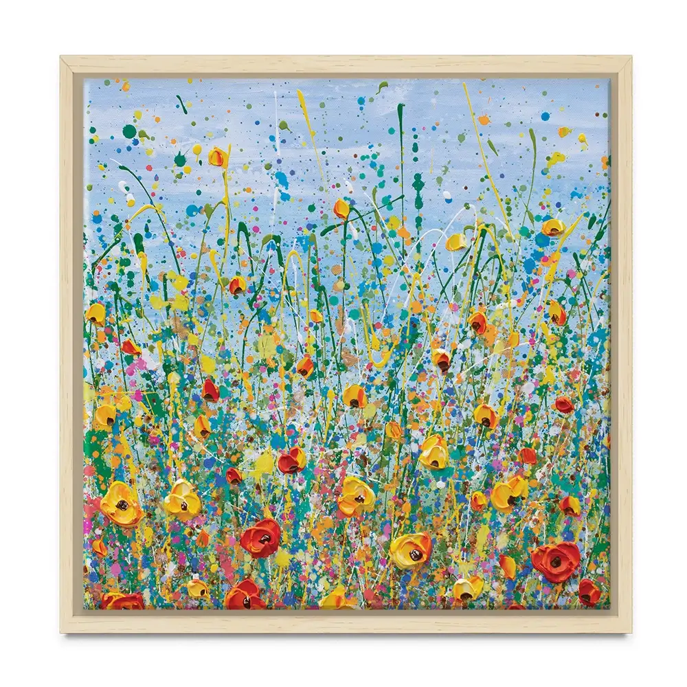 Blue Meadow Square Canvas Print Blue Meadow Square Canvas Print wall art product Olga Tkachyk