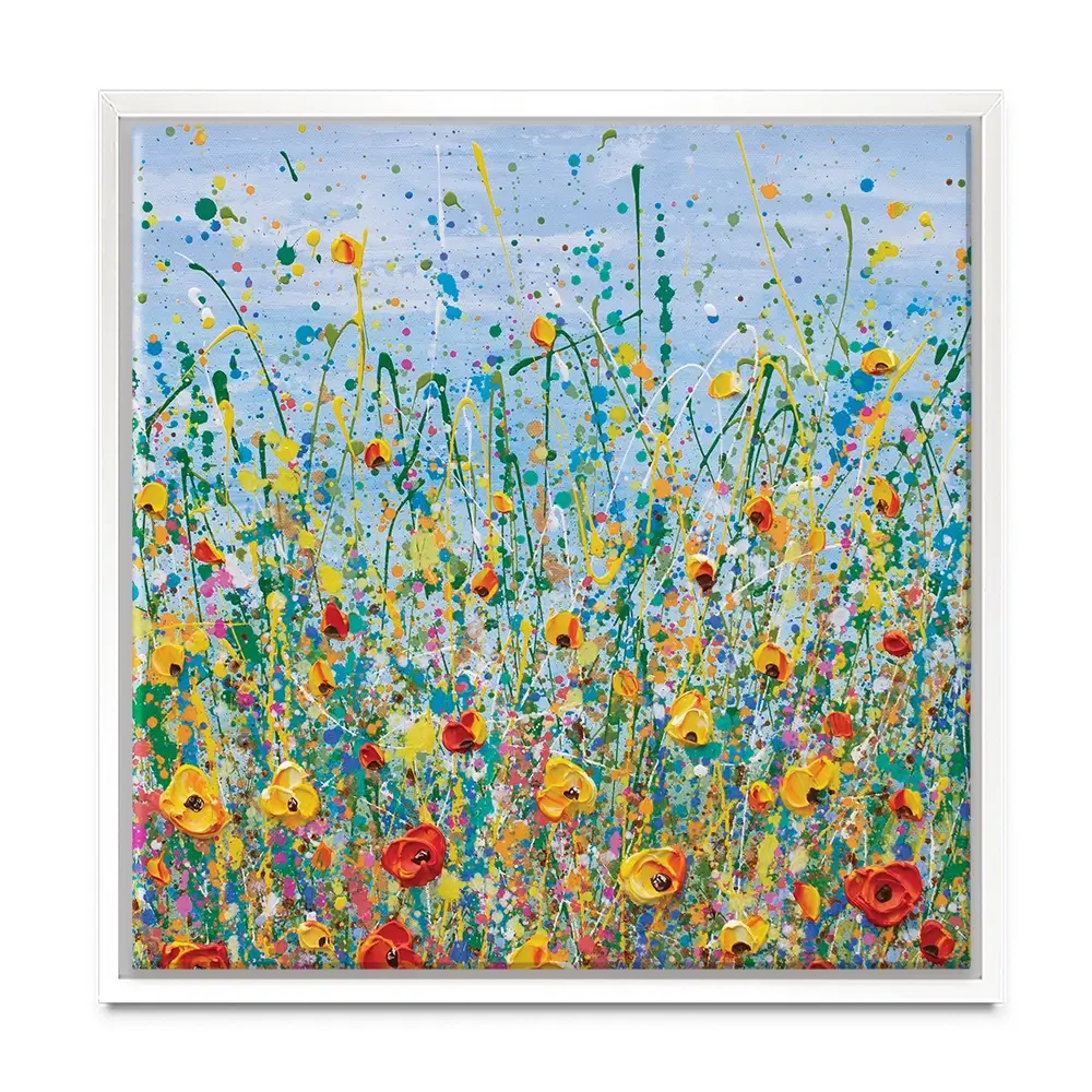 Blue Meadow Square Canvas Print Blue Meadow Square Canvas Print wall art product Olga Tkachyk