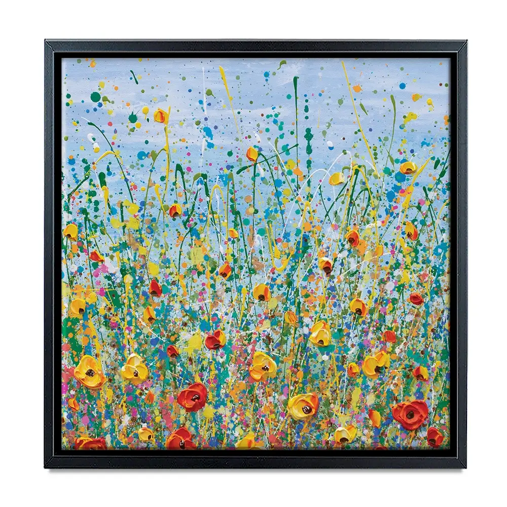 Blue Meadow Square Canvas Print Blue Meadow Square Canvas Print wall art product Olga Tkachyk