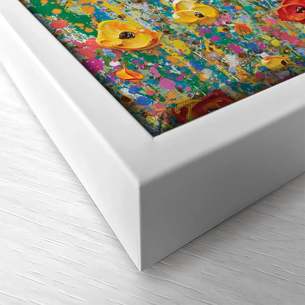 Blue Meadow Square Canvas Print Blue Meadow Square Canvas Print wall art product Olga Tkachyk
