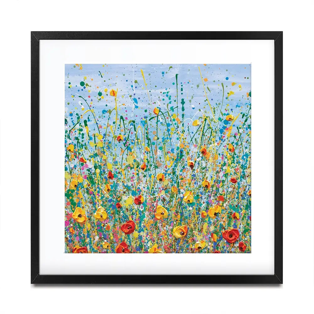 Blue Meadow Square Framed Art Print Blue Meadow Square Framed Art Print wall art product Olga Tkachyk