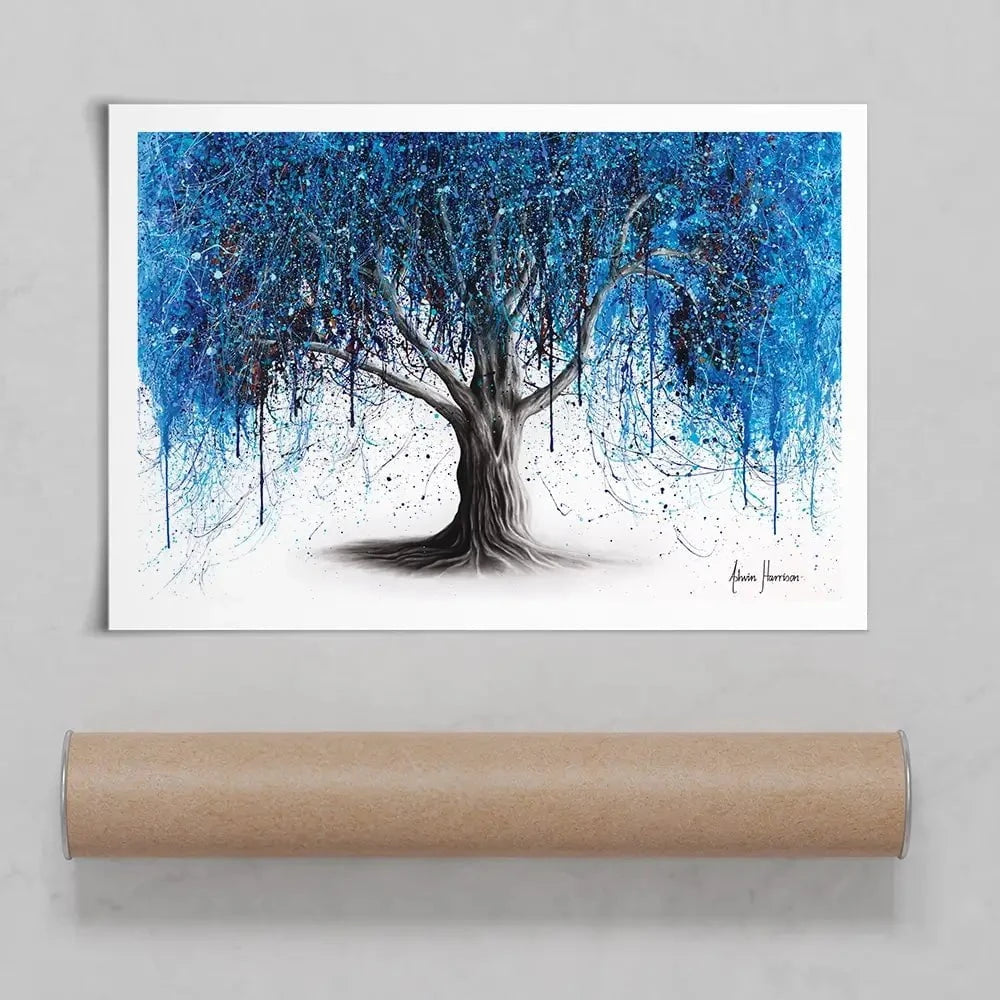Blue Midnight Tree Art Print Blue Midnight Tree Art Print wall art product Ashvin Harrison