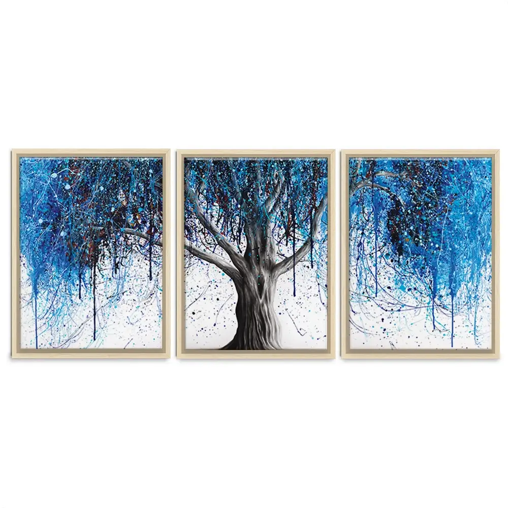 Blue Midnight Tree Trio Canvas Print Blue Midnight Tree Trio Canvas Print wall art product Ashvin Harrison