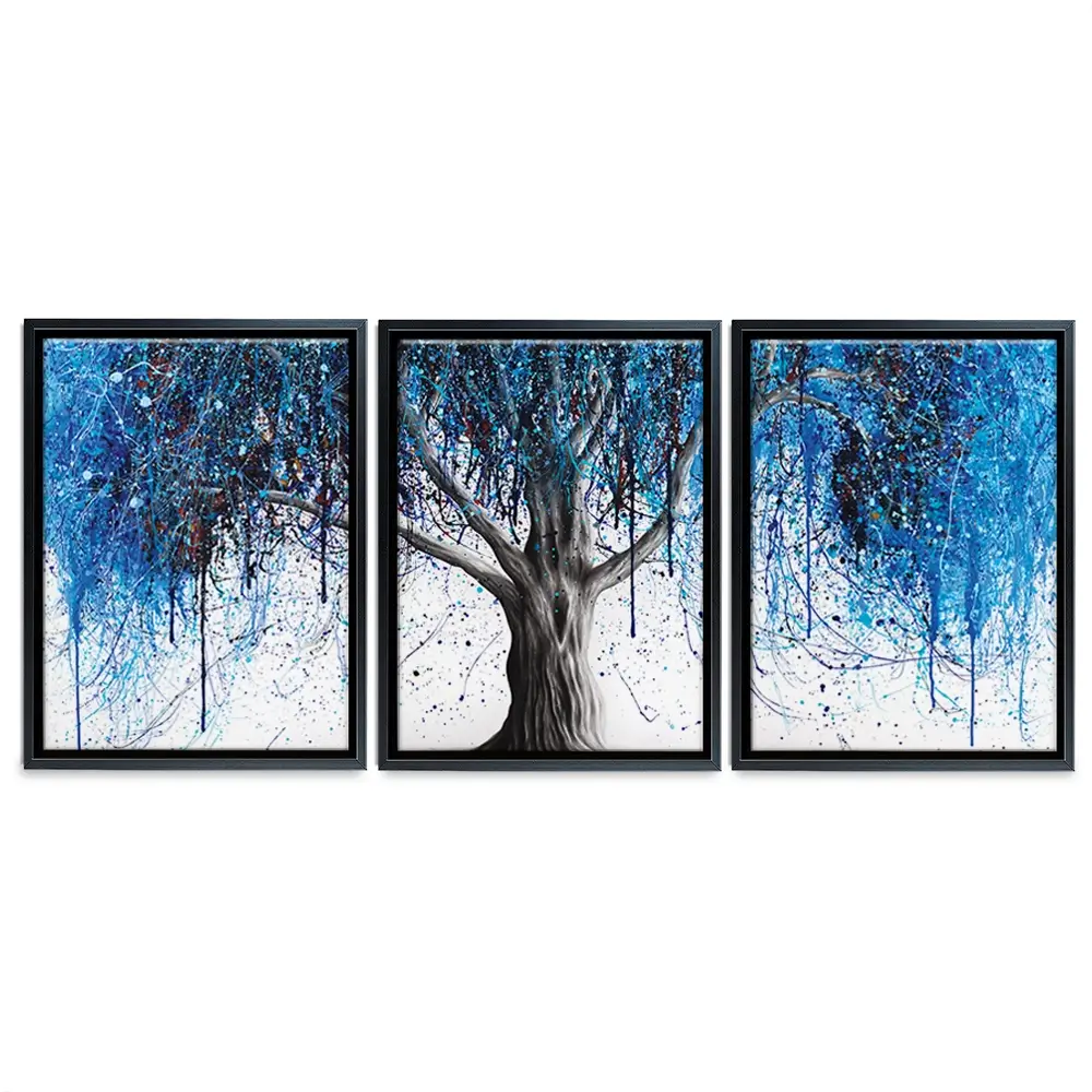 Blue Midnight Tree Trio Canvas Print Blue Midnight Tree Trio Canvas Print wall art product Ashvin Harrison