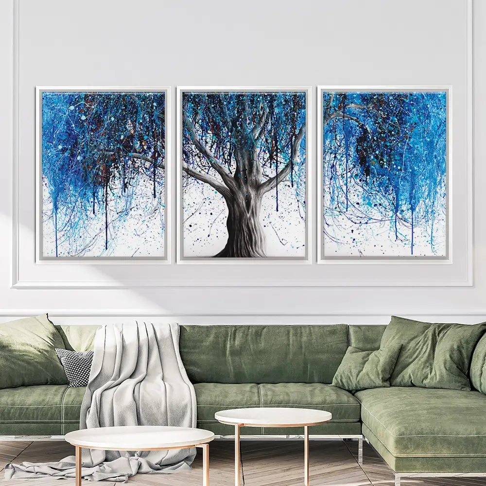 Blue Midnight Tree Trio Canvas Print Blue Midnight Tree Trio Canvas Print wall art product Ashvin Harrison