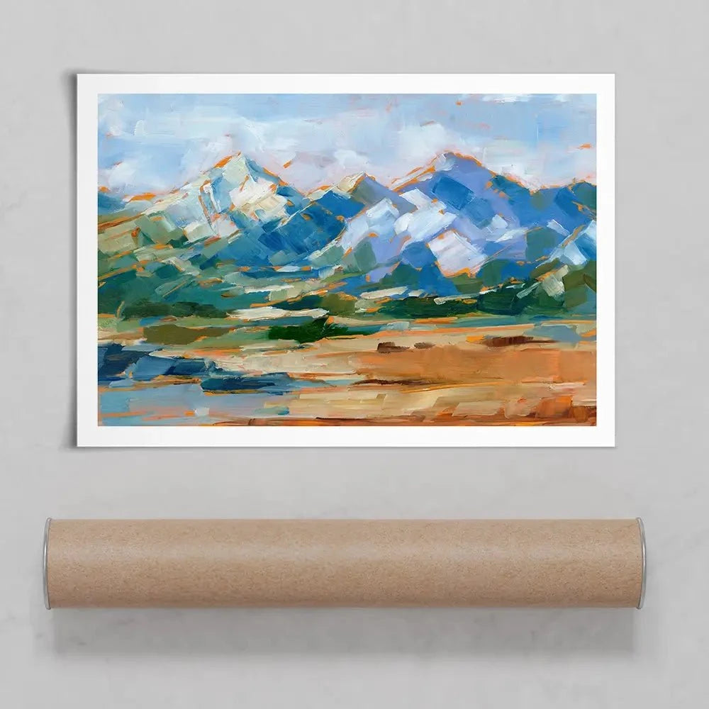 Blue Mountain Peaks Art Print Blue Mountain Peaks Art Print wall art product Ethan Harper