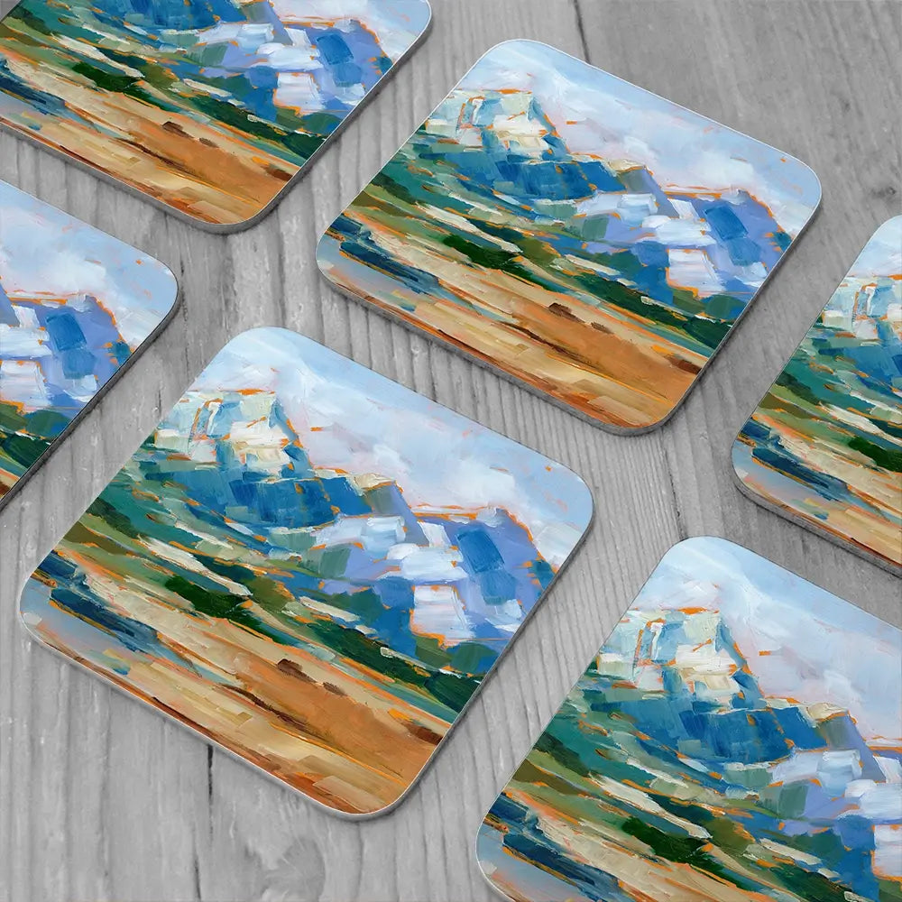 Blue Mountain Peaks Coaster Set Blue Mountain Peaks Coaster Set wall art product Art Print Shop