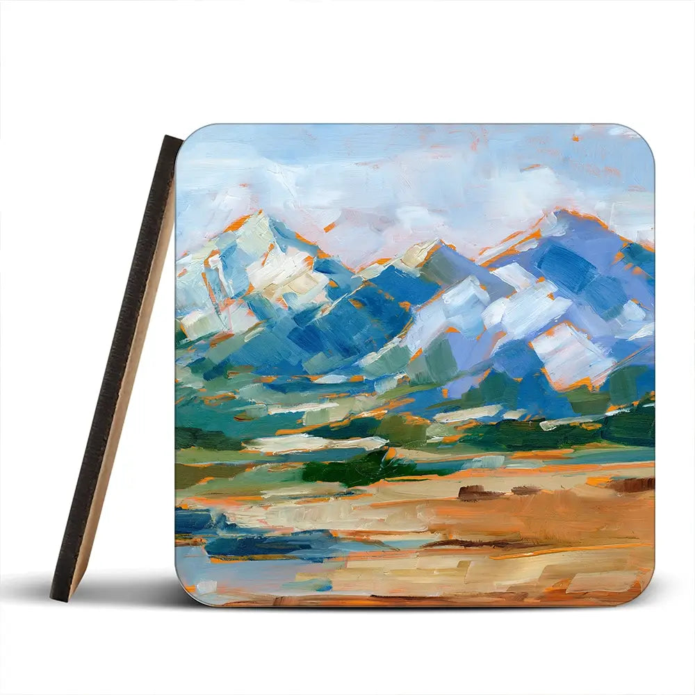 Blue Mountain Peaks Coaster Set Blue Mountain Peaks Coaster Set wall art product Art Print Shop