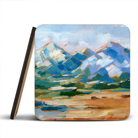 Blue Mountain Peaks Coaster Set Blue Mountain Peaks Coaster Set wall art product Art Print Shop