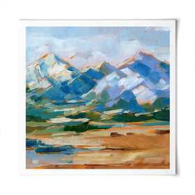 Blue Mountain Peaks Square Art Print Blue Mountain Peaks Square Art Print wall art product Art Print Shop