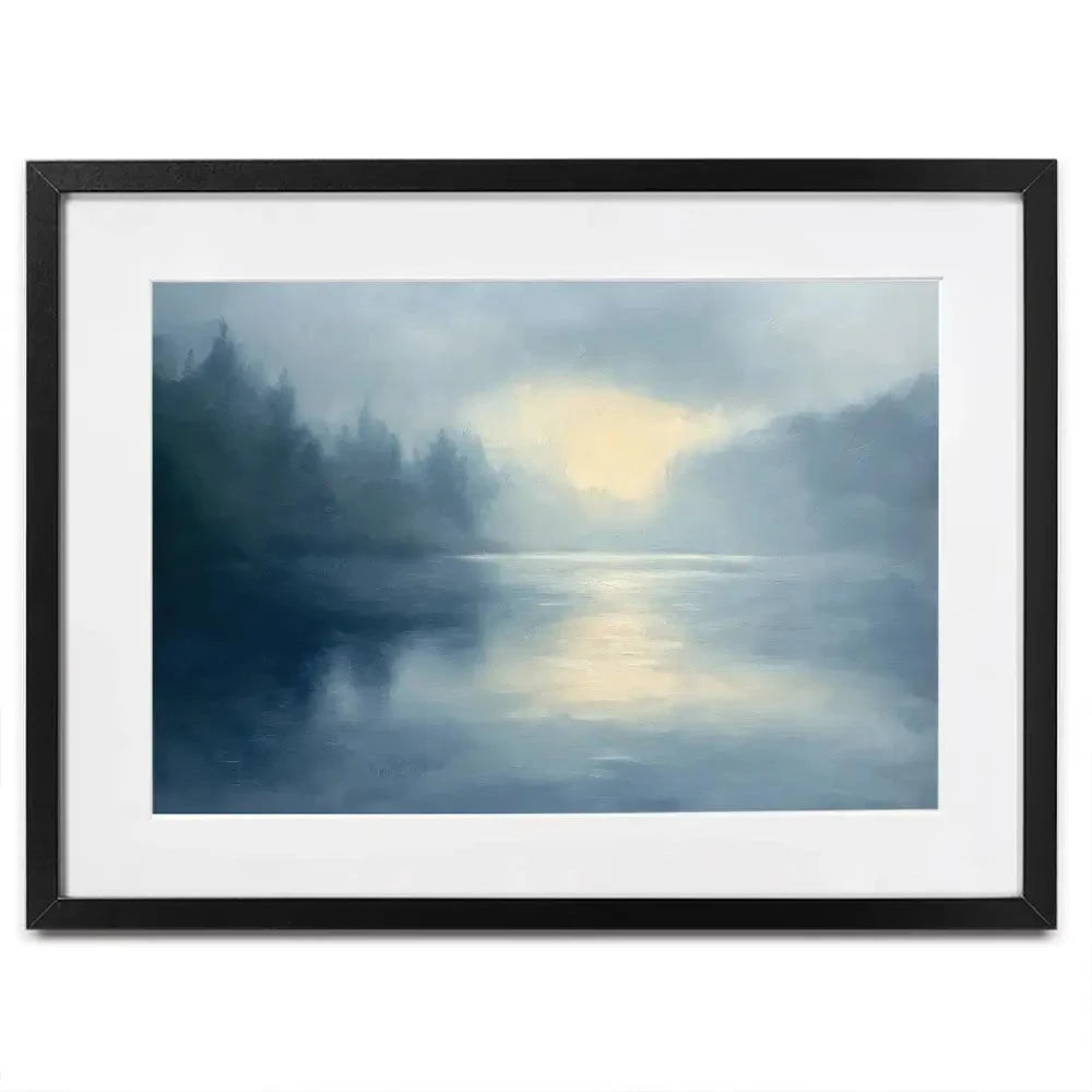 Blue Mountains Misty Morning Framed Art Print Blue Mountains Misty Morning Framed Art Print wall art product Gina Kelly - Independent