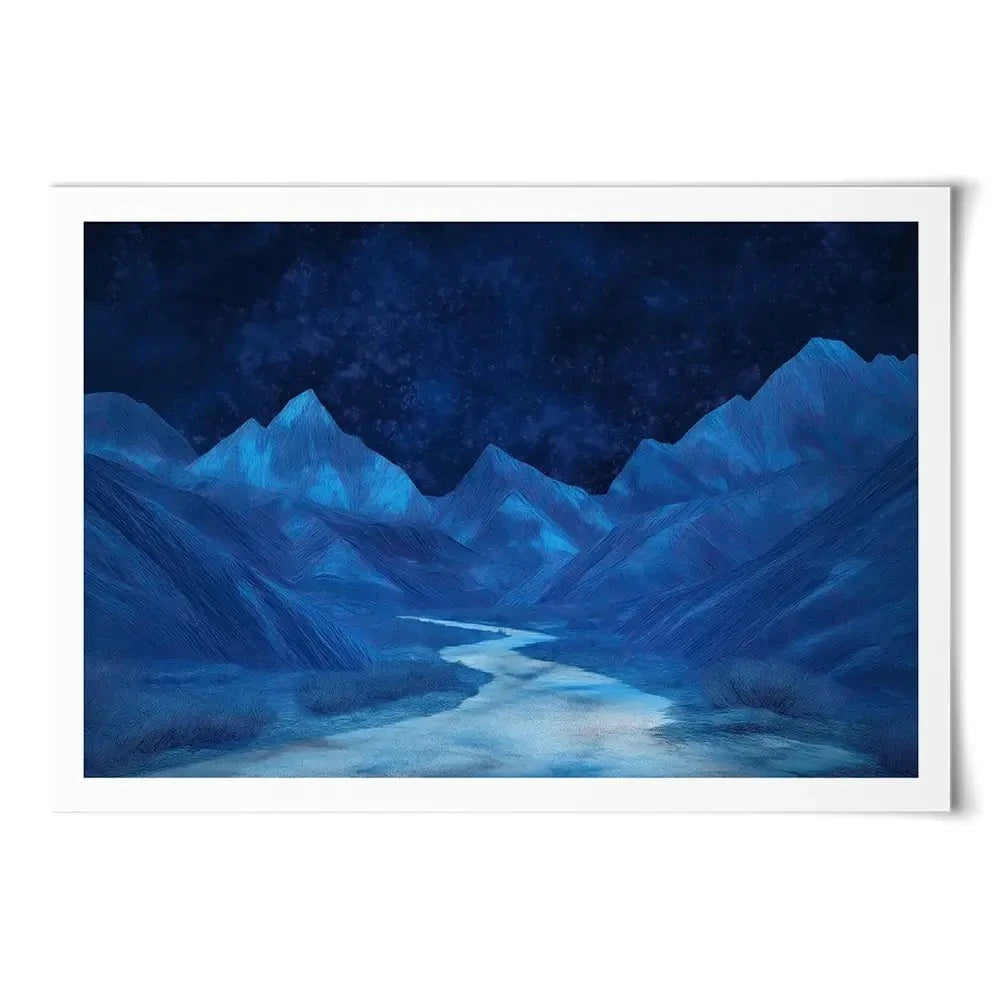 Blue Mountains Night Sky Art Print Blue Mountains Night Sky Art Print wall art product Gina Kelly - Independent