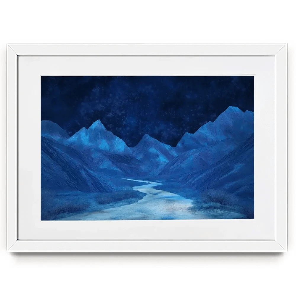 Blue Mountains Night Sky Framed Art Print Blue Mountains Night Sky Framed Art Print wall art product Gina Kelly - Independent