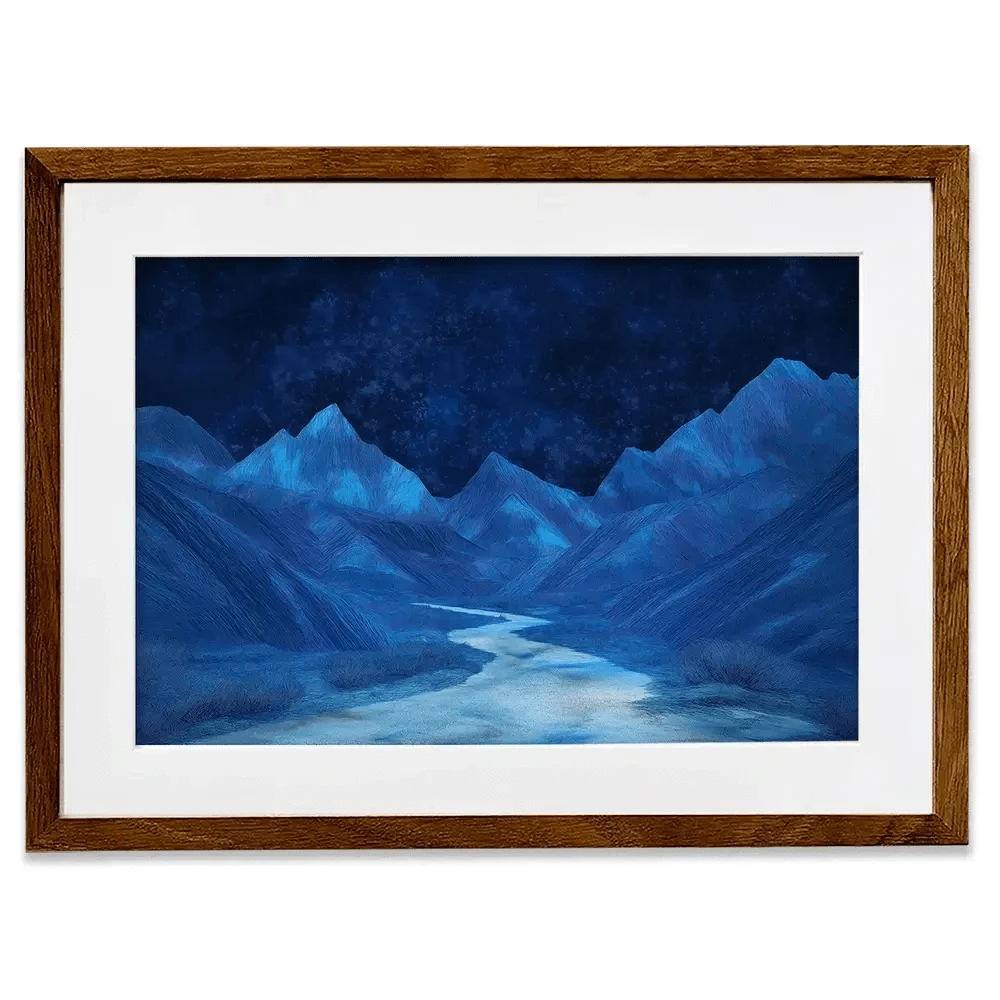 Blue Mountains Night Sky Framed Art Print Blue Mountains Night Sky Framed Art Print wall art product Gina Kelly - Independent