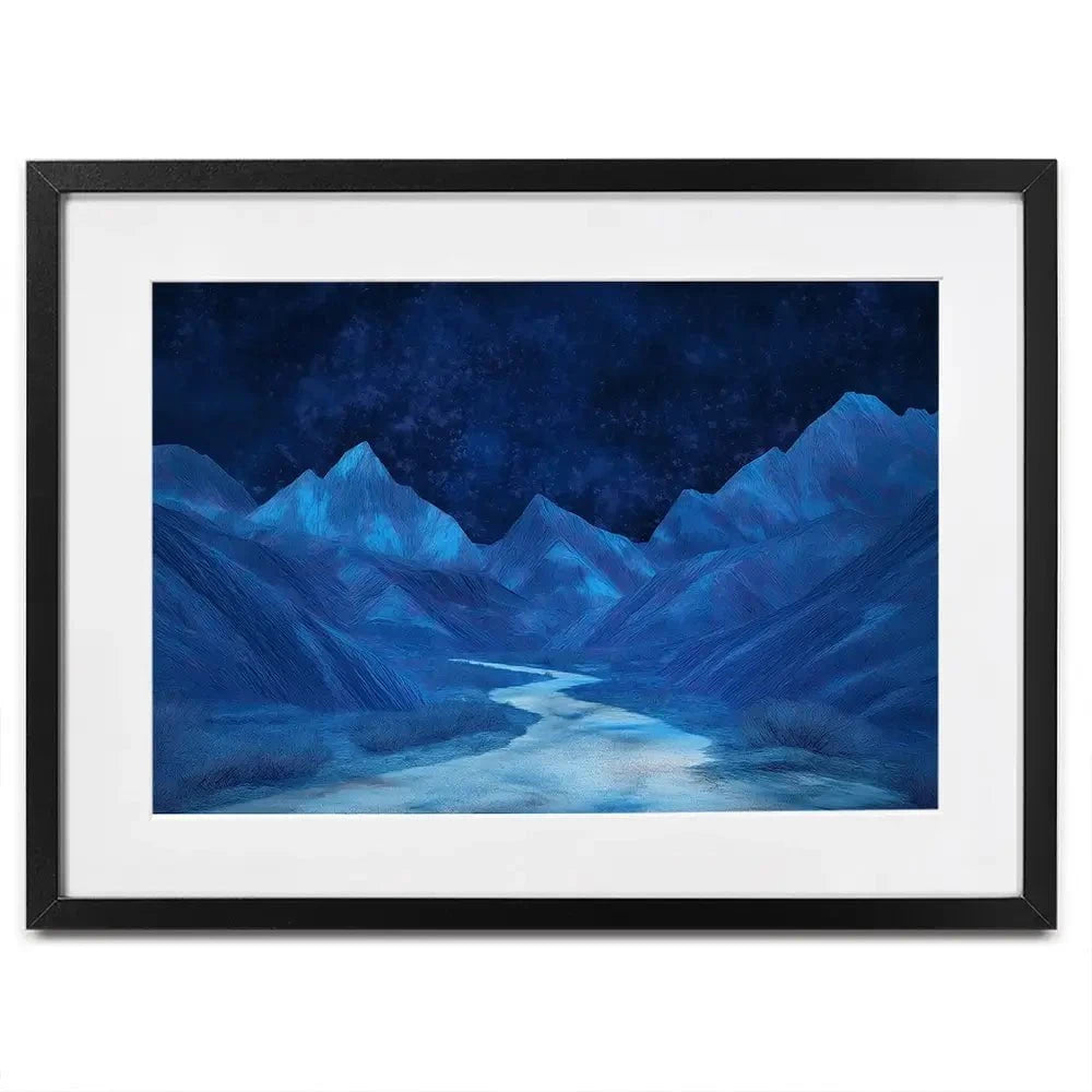 Blue Mountains Night Sky Framed Art Print Blue Mountains Night Sky Framed Art Print wall art product Gina Kelly - Independent