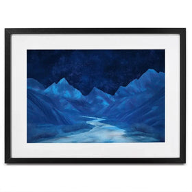Blue Mountains Night Sky Framed Art Print Blue Mountains Night Sky Framed Art Print wall art product Gina Kelly - Independent