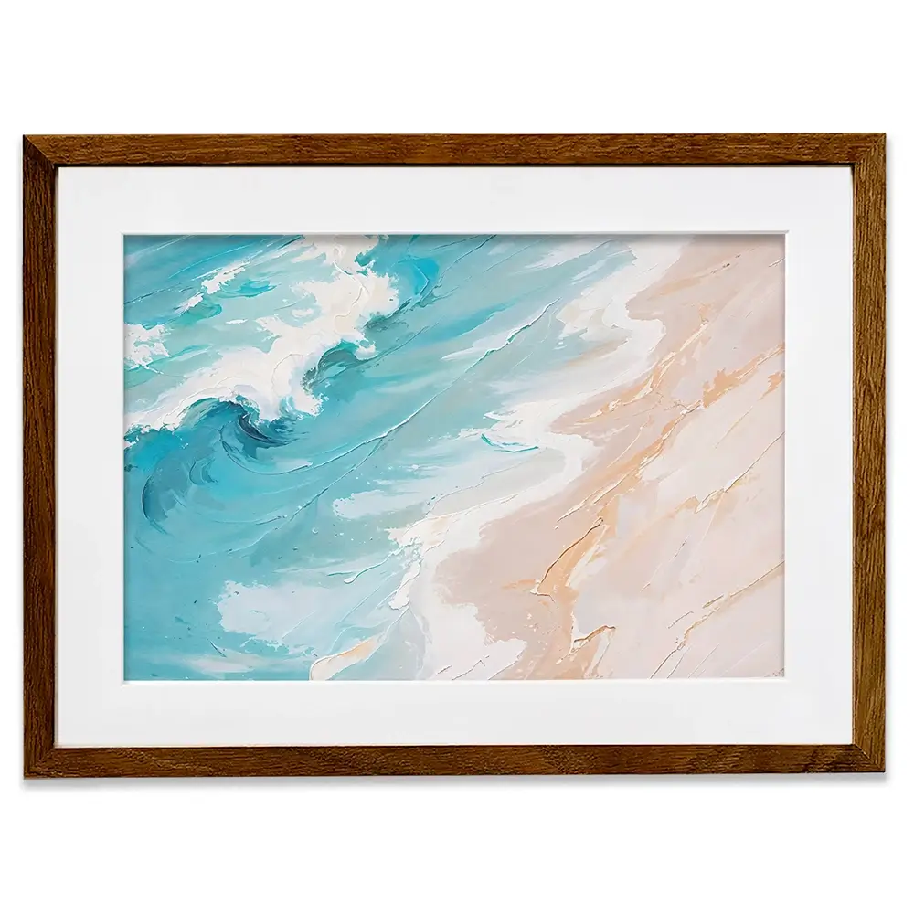Blue Ocean Wave Framed Art Print Blue Ocean Wave Framed Art Print wall art product LSR Design Studio - Independent