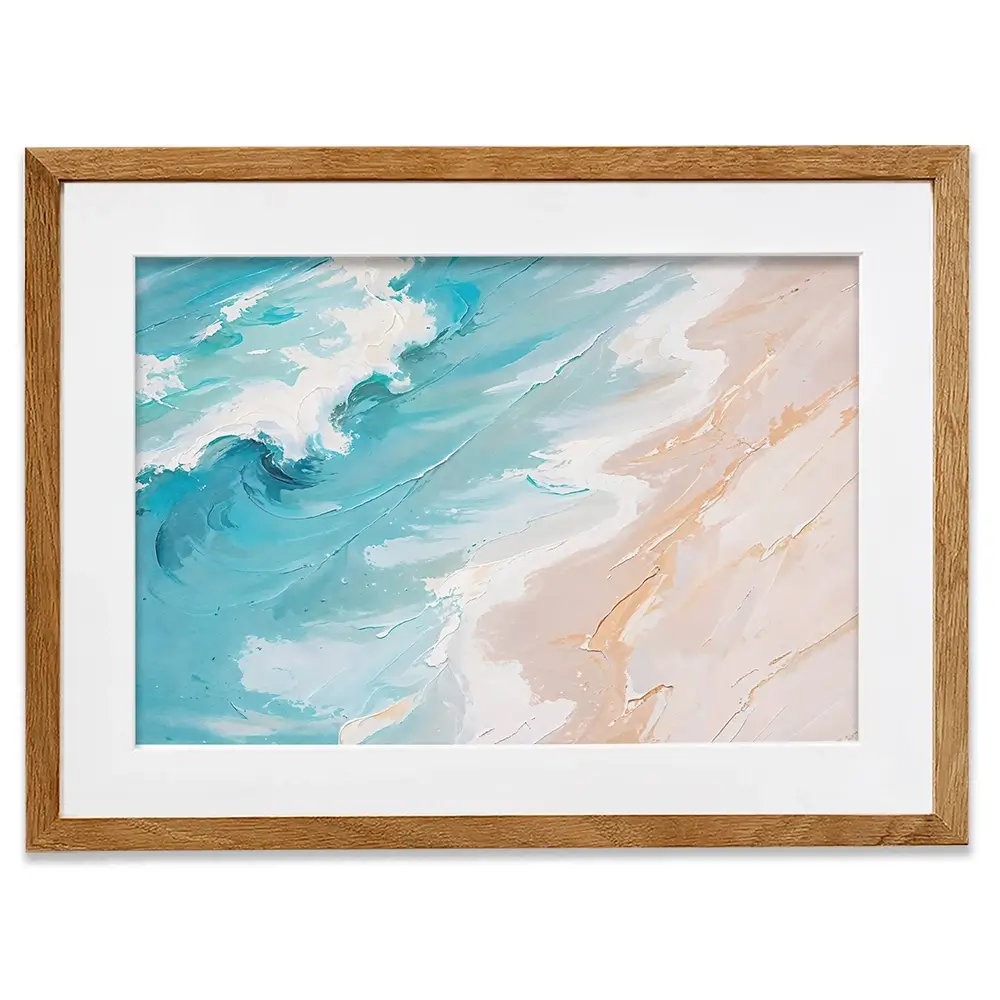 Blue Ocean Wave Framed Art Print Blue Ocean Wave Framed Art Print wall art product LSR Design Studio - Independent