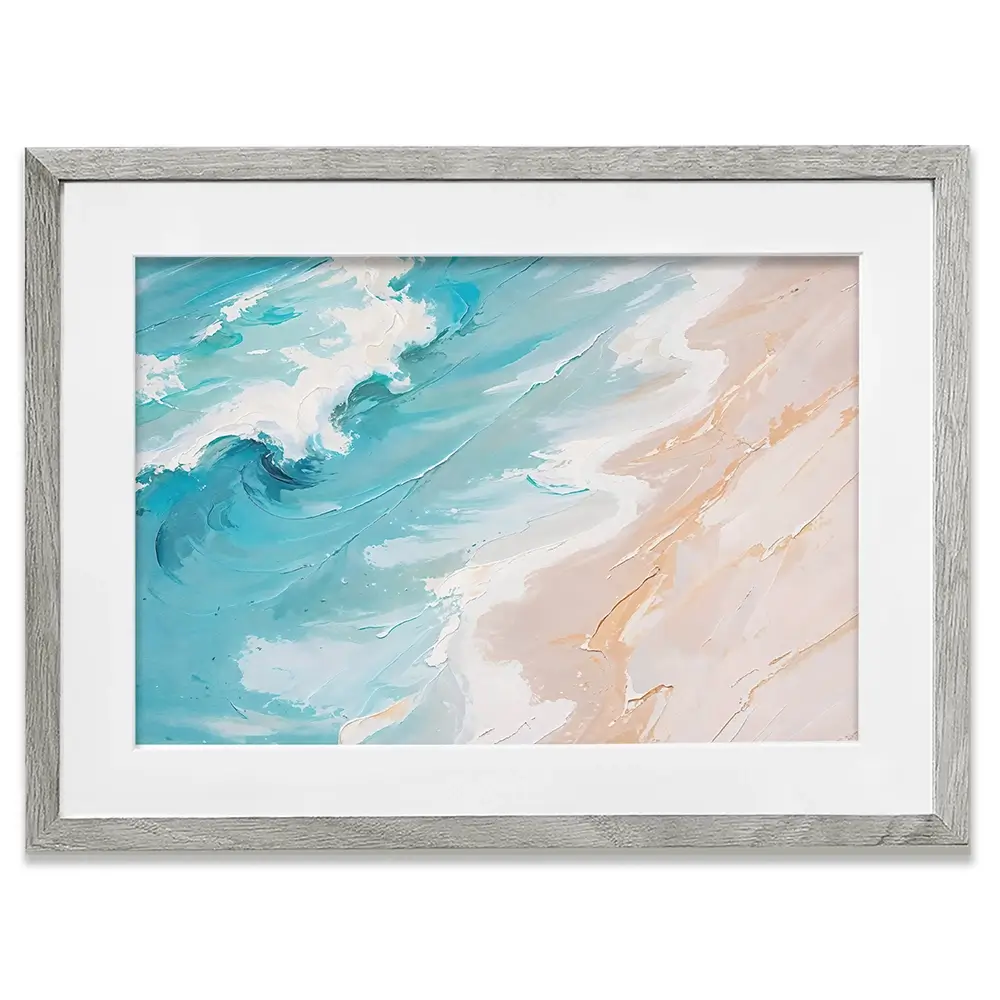 Blue Ocean Wave Framed Art Print Blue Ocean Wave Framed Art Print wall art product LSR Design Studio - Independent
