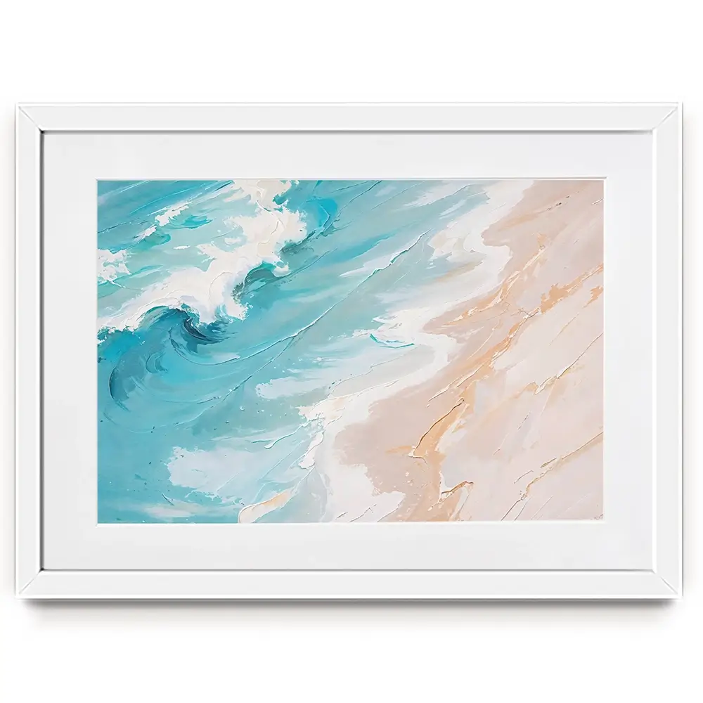 Blue Ocean Wave Framed Art Print Blue Ocean Wave Framed Art Print wall art product LSR Design Studio - Independent