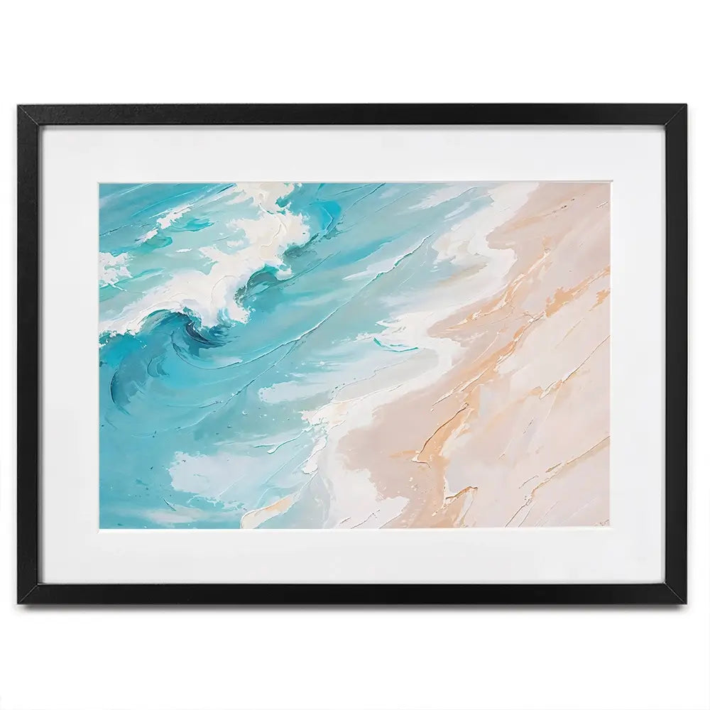 Blue Ocean Wave Framed Art Print Blue Ocean Wave Framed Art Print wall art product LSR Design Studio - Independent