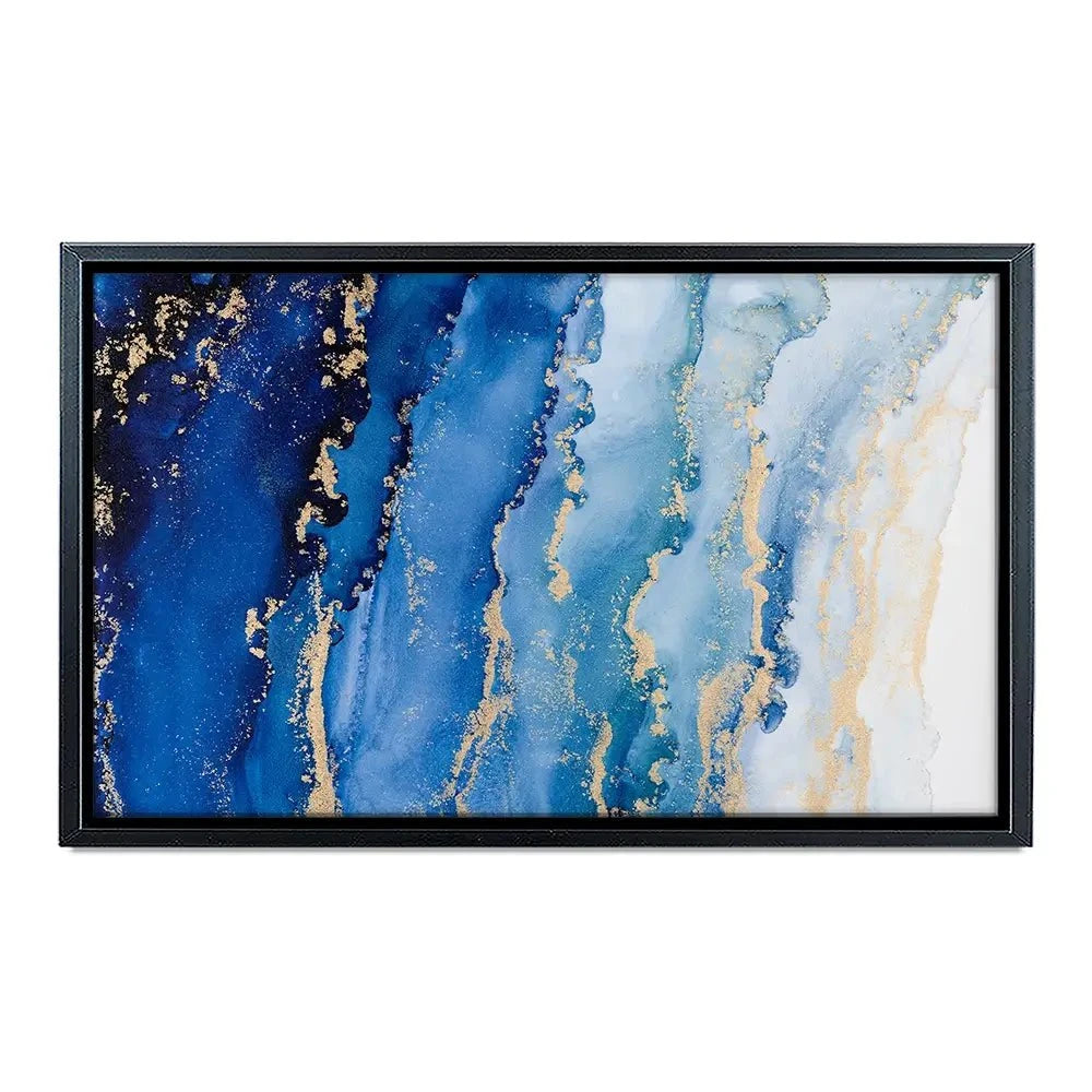 Blue Ombre Marble Canvas Print Blue Ombre Marble Canvas Print wall art product Blue Planet Studio / Shutterstock