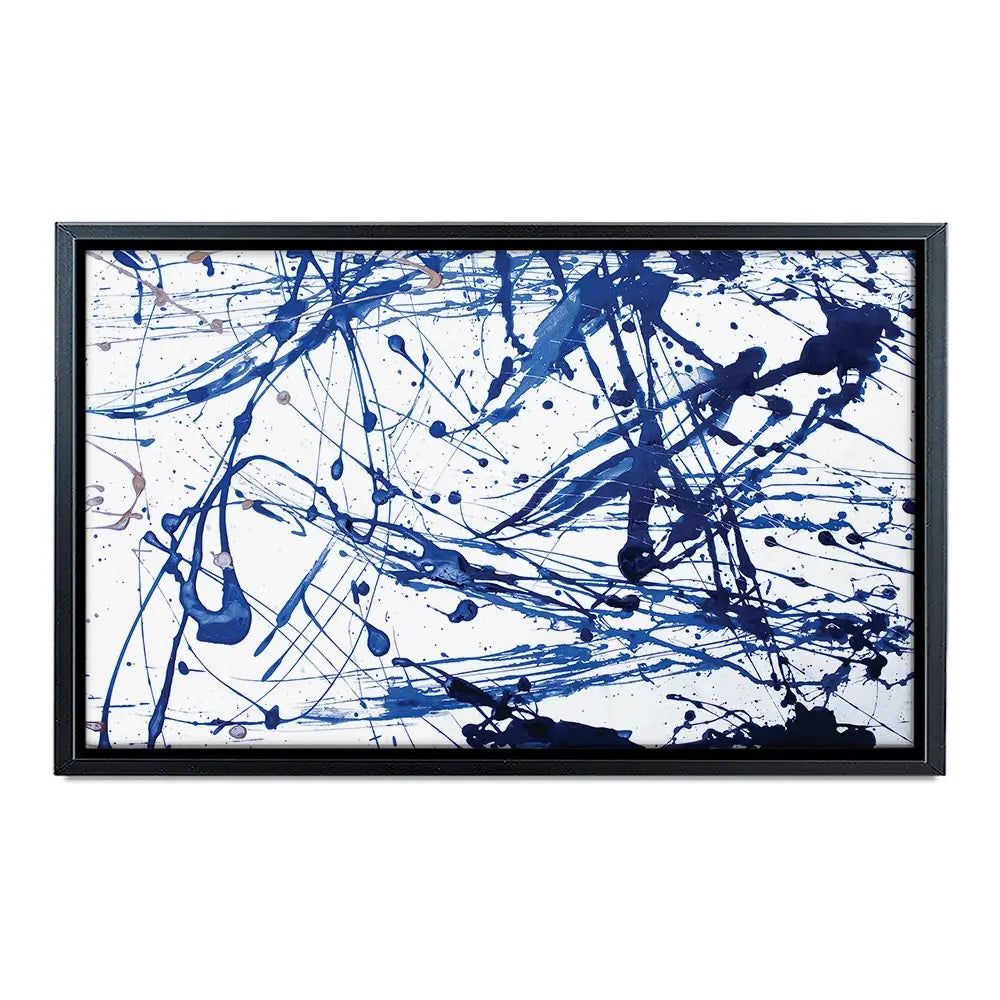 Blue Paint Spatter Oversized Canvas Print Blue Paint Spatter Oversized Canvas Print wall art product Art Print Shop