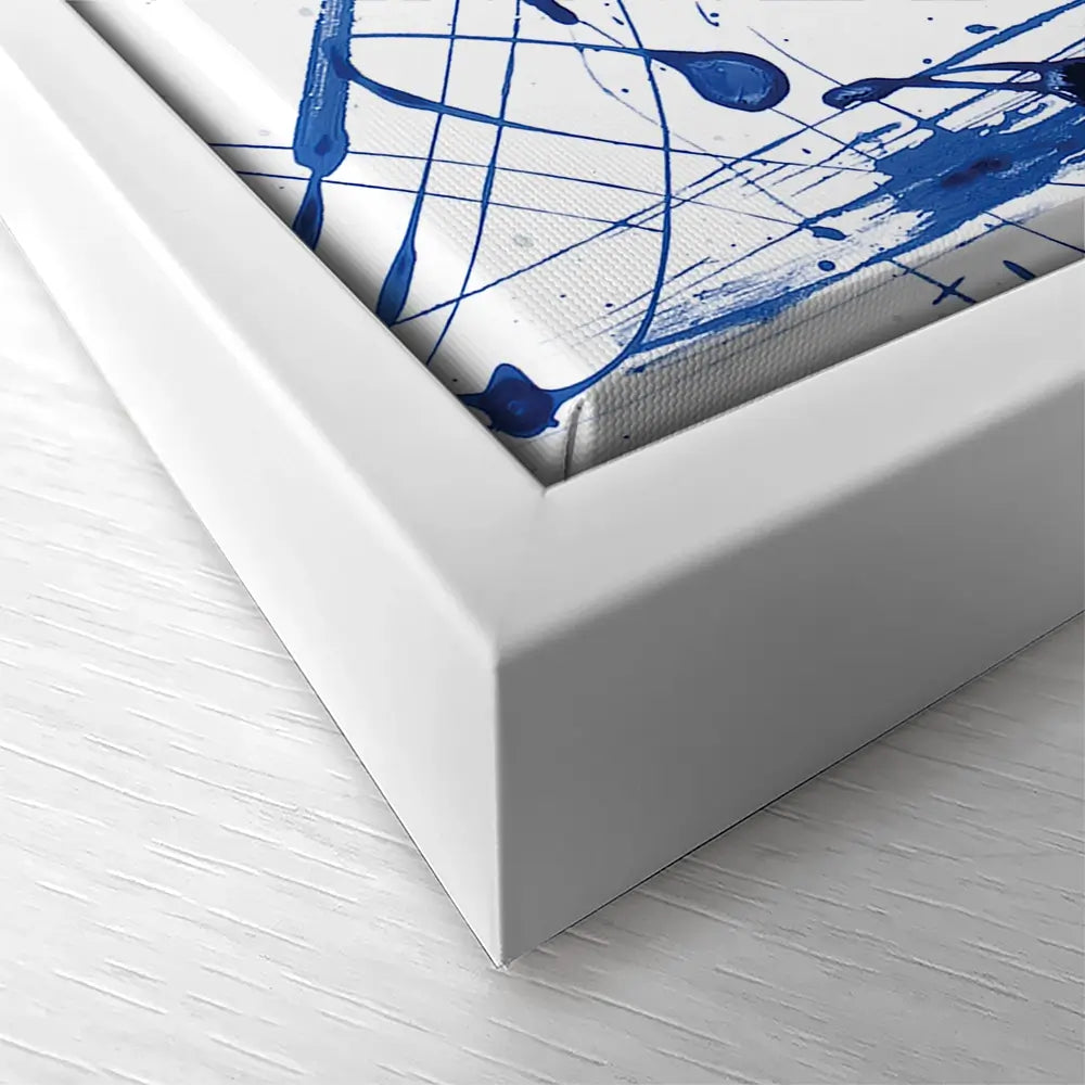 Blue Paint Spatter Oversized Canvas Print Blue Paint Spatter Oversized Canvas Print wall art product Art Print Shop