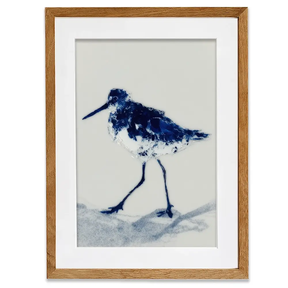 Blue Sandpiper Framed Art Print Blue Sandpiper Framed Art Print wall art product Chromatic Storm Studio